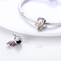 Encantos De Pareja De Niño Y Niña Platinados Con Circonia Para Pulsera O Collar Joyería Para Mujer Pendiente Clásico De Moda Vintage Romántico - details 95