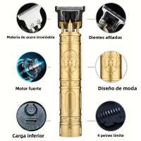 Cortadora De Pelo Eléctrica Portátil T9 Vintage Recargable Por USB Para Hombres Corte Seco Y Húmedo Acero Inoxidable 50 Minutos De Uso - details 6