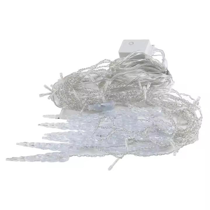 Luces De Navidad LED En Forma De Hielo Con 16 Caídas Y 8 Modos Para Ventanas Cortinas Jardines Bodas Y Fiestas Interno Externo - 1