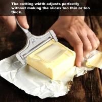Cortador De Queso Manual Con 4 Cables De Repuesto Cuchillo De Queso Acero Inoxidable Ajustable Con Ruedas Para Cocina - details 1