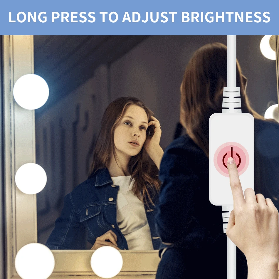Lámpara De Espejo De Maquillaje LED Desmontable Profesional Luz De Cosméticos USB Para Vestíbulo Y Mesa De Vestir Vanidad - details 3