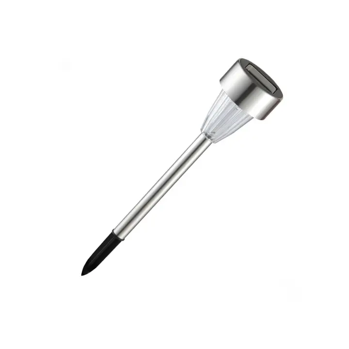 Aigostar Luz ideal para iluminar y embellecer tus espacios exteriores solar LED de ambiente para césped en acero inoxidable, diseño recto y elegante. Proporciona una brillante luz blanca de 6500K - 1