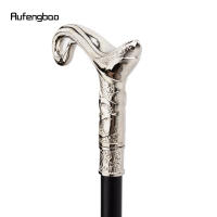 Bastón De Caminar Elegante Y Lujo Blanco Con Línea Curva Decorativo Para Caballeros Cosplay 93cm Punta De Goma Manija De Aleación De Aluminio - details 6
