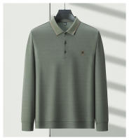 Camisa Polo De Larga Manga Para Hombre Marca De Lujo Algodón De Seda Con Estampado De Letras Casual Negocios Primavera Otoño - details 9
