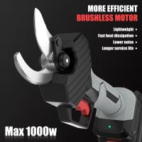 Tijeras de podar eléctricas de 1000W, 50mm, podadora inalámbrica sin escobillas, herramienta cortadora de ramas de árboles frutales para jardín con 2 uds de batería - details 1