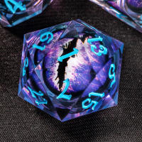 Juego De Dados DND Líquido Núcleo D&D Resina Fronteriza Para Juego De Rol RPG D20 D12 D10 D8 D6 D4 Borde Fino Dados De Dragón Y Sótano - details 21