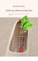 Zapatos Planos Para Mujer Slip on Plegables Con Punta Cuadrada Y Salida Hollow Fashion Casual Para Madres Zapatos Vulcánicos De Tela Algodón - details 5
