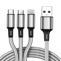 Cable 3 En 1 Universal  De 1 Metro Con Clavijas MicroUSB, Lightning Y Tipo-C. Alta Calidad, Ideal Para Carga Y Transferencia De Datos - details 2