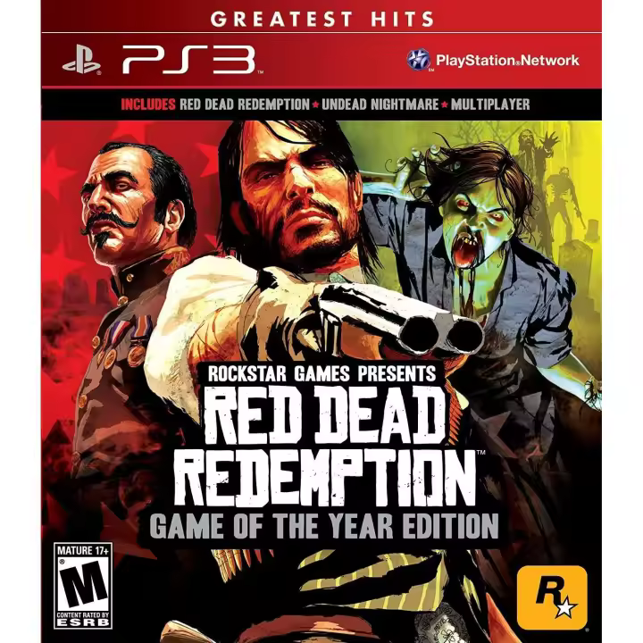 Red Dead Redemption Game of the Year Essentials - PS3 - Importacion USA - Nuevo precintado - PAL España - Compatible con las PS3 españolas - 1