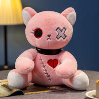 Gato De Peluche De 25cm Serie Oscuro Gótica Lolita Juguete Para Decoración De Habitación Regalo De Cumpleaños Para Niños Material De Peluche Corto Relleno De Algodón PP - details 3