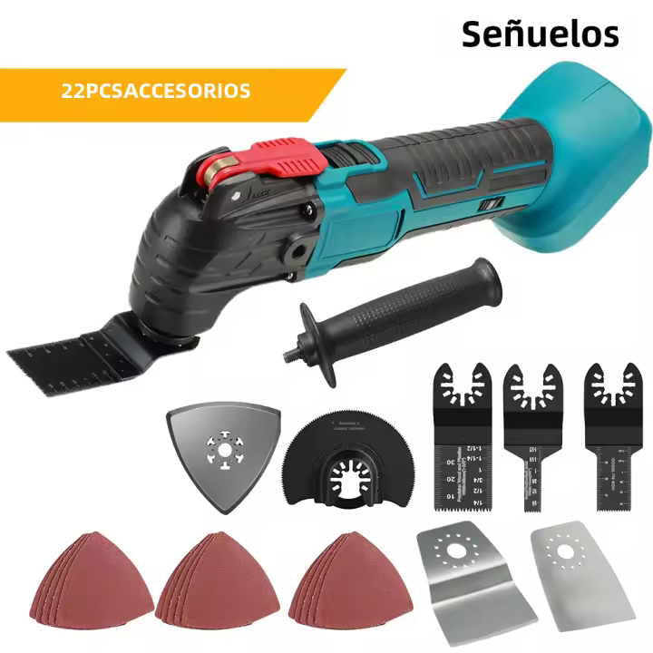 Herramienta Multifuncional Eléctrica Sin Alambre Con Sierra Y Trimmer Para Madera Y Jardín Compatible Con Batería Makita - 1