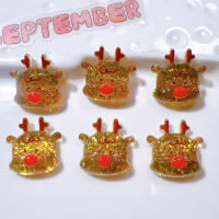 10Pcs Accesorios De Decoración Para Manualidades Y Joyería DIY Con Serie De Navidad Cartoon Resina Brillante Para Scrapbooking - details 6
