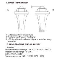 Termómetro De Piscina Digital Flotante Fácil De Leer Medidor De Temperatura Del Agua Inalámbrico Para Baño Y Jardín - details 7