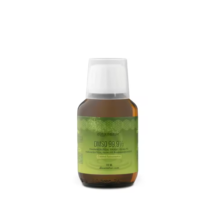 Dioxnatur DMSO 99,9% 100ml Dimetilsulfóxido Grado Farmacéutico Botella de cristal ámbar. Ph. Eur. + Vasito - 1