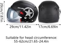 Casco de Coche de motor Eléctrico Scooter Bike Open Face media Gorra de Béisbol Anti-UV casco de Seguridad casco de Bicicleta ajustable - details 0