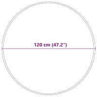 Alfombra de pelo largo vidaXL con respaldo de látex Crema ø120 cm - details 7