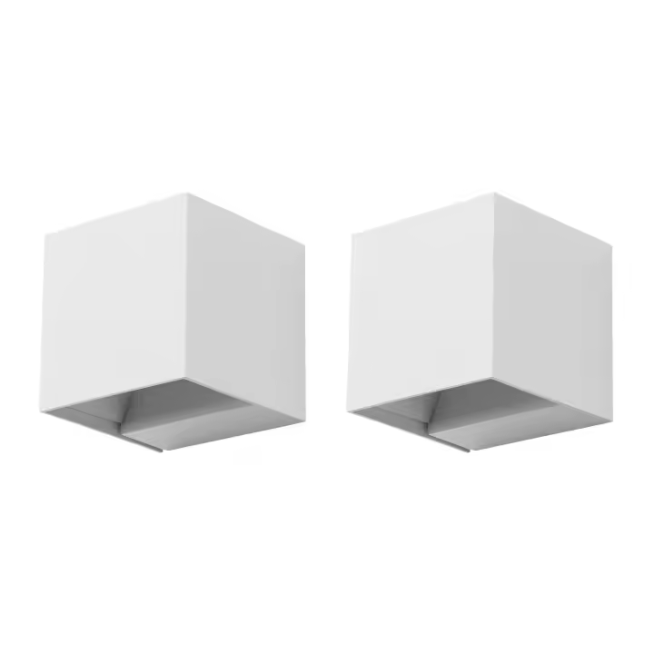FORLIGHT REX (2uds) Aplique Exterior LED con Haz de Luz Modulable IP54 Luz LED Blanco Neutro 4000K 5.2W y 350lm Blanco - 1