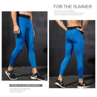 Pantalones de entrenamiento de compresión para hombre, mallas cortas deportivas de secado rápido para gimnasio, Fitness, culturismo, 
Leggings de capa Base para correr con - details 8