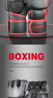 Guantes De Boxeo Profesionales Para Hombres Y Mujeres Entrenamiento MMA Guantes De Lucha Media- Dedo Para Sanda Lucha Libre - details 2