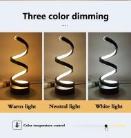 Lámpara De Noche LED Espiral Luz De Mesa Moderna Para Dormitorio Y Sala De Estar Decoración Dimmable Para Oficina Y Habitación - details 5