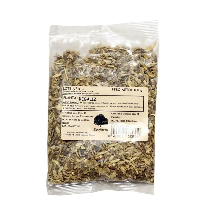 Ecofarm Regaliz Raíz y Tallos 100gr - Hierbas Medicinales para Infusión y Decocción - 1