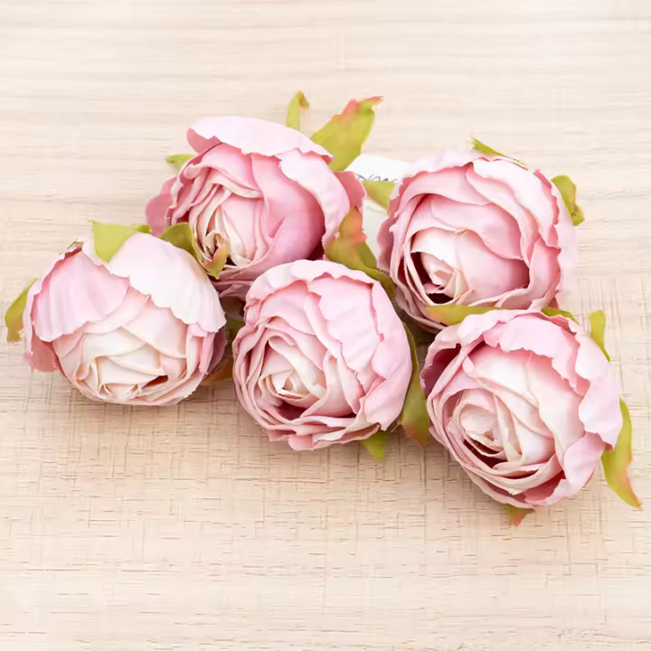 5 Piezas De Cabezas De Rosas Artificiales De Seda Para Boda Decoración De Banquete Accesorios Para Novia Regalo Caja De Flores Falsas Para DIY - 1