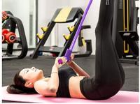 4 Tube Tension Rope Pedal Resistance Band Elastic Sit Up Exercise Pull Band with Handle, Fitness Equipment Yoga Body Trimmer Shaper - details 1