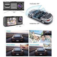 Cámara de Coche de Tres Vías con Visión Nocturna por infrarrojos, grabadora de conducción de coche 1080P, Video en bucle, monitor de apartamiento - details 1