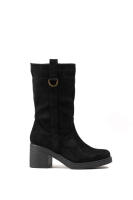 Paloma Wang Botas de Gamuza Beige con Tacón Medio - details 8