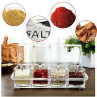 Juego De Contenedores Para Condimentos De Plástico PET Translúcido De Cuatro En Uno Con Cuchara Y Botella Para Uso Doméstico Y De Cocina - details 1