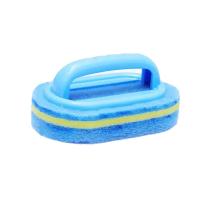 Cepillo Multifuncional Azul Para Cocina Y Baño Con Mango De Plástico Cepillo De Esponja Para Lavar El Baño Y Fregadero Ecológico - details 0