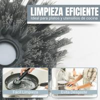 Cepillo Fregar Platos con  Cabezales - Cepillo para Fregar Platos y Todo Tipo de vajilla - Cepillo lavaplatos - details 4