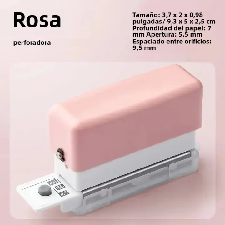 Nueva Machacador De Agujeros 6 Huecos Para Papel A4 A5 B5 Hojas Sueltas Herramienta De Encuadernación Y Oficina Suministros Escolares - 1