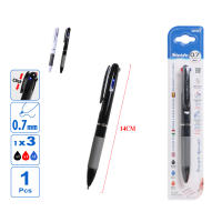 STELAM Bolígrafo multicolor 3 en 1 de 0.7 mm - Tinta negra, azul y roja, escritura suave, retráctil, ideal para la escuela, la oficina y el hogar - details 0
