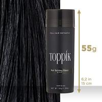 Toppik - Fibras capilares Hair Building Fibers Black 55 gr de queratina natural para mayor densidad y volumen instantáneo, resistente al viento, lluvia y sudor - details 2