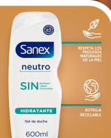 Gel de Ducha Sanex Neutro Hidratante Todo Tipo de Piel 600ml Pack de 3 | Hidratación Duradera y Suave. Cuida tu piel, manténla suave e hidratada. - details 0