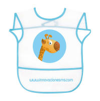 MS bebe -  Pack de 7 baberos para bebé - Pack de 7 Baberos Impermeables para Bebés de 6 a 12 meses | Divertidos estampados surtidos con Animales - details 3