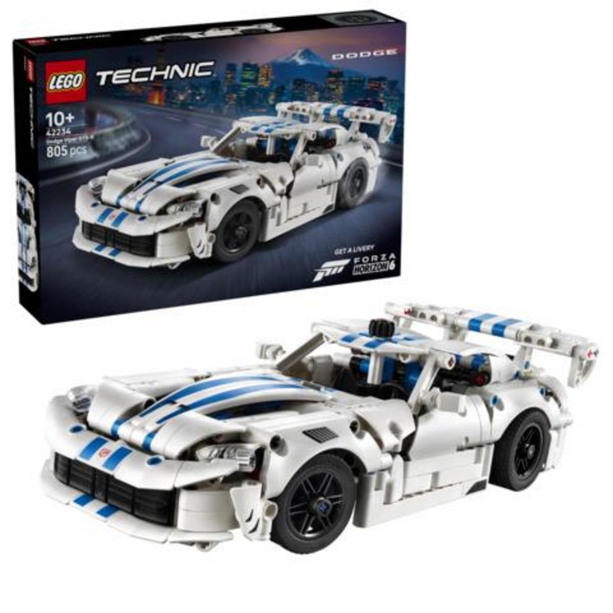 LEGO® 42234 Technic Deportivo Dodge Viper GTS-R – Coche de Carreras de Juguete