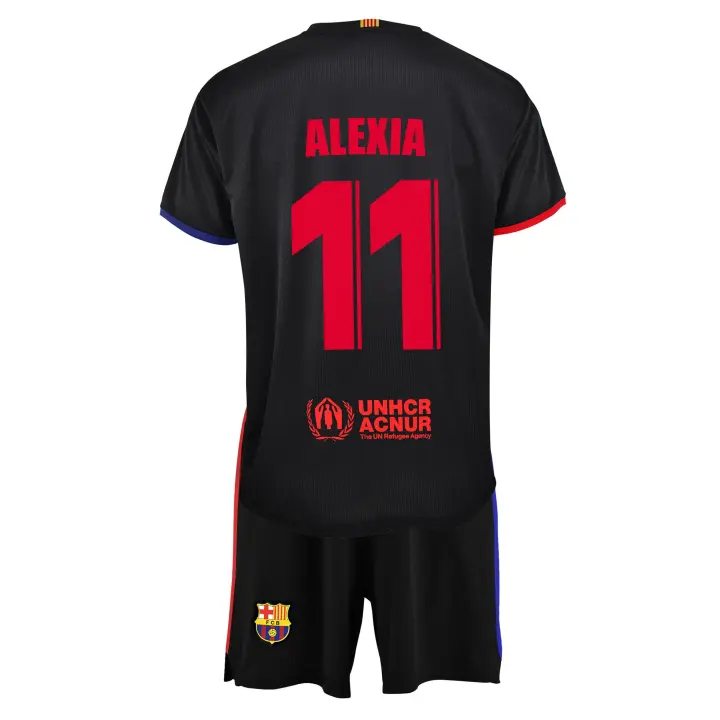 Conjunto Fútbol FC Barcelona Segunda Equipación Niña Aitana y Alexia Réplica Oficial Temporada 24/25 - 1