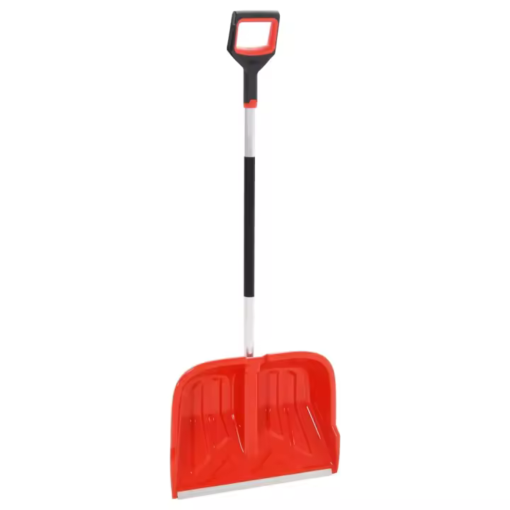 vidaXL Pala quitanieves aluminio rojo 136 cm - 1