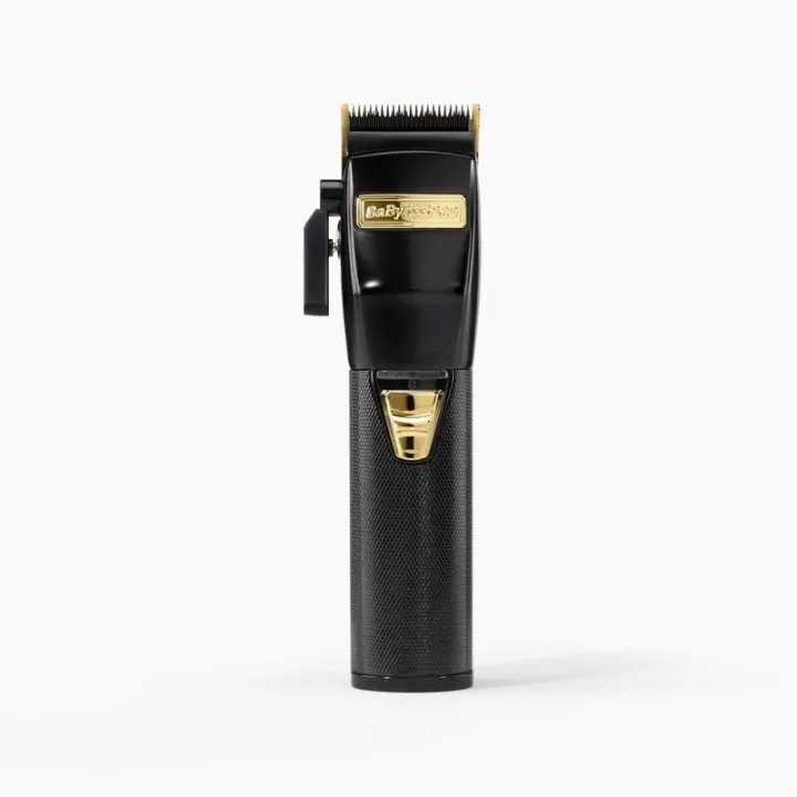 BabyLiss Pro Máquina BlackFX Clipper - Máquina de Corte Inalámbrica - Color Negro y Dorado - FX8700BKE - Cortapelos Profesional - Cuchillas Ajustables DLC de Titanio Fade de 45mm - 1