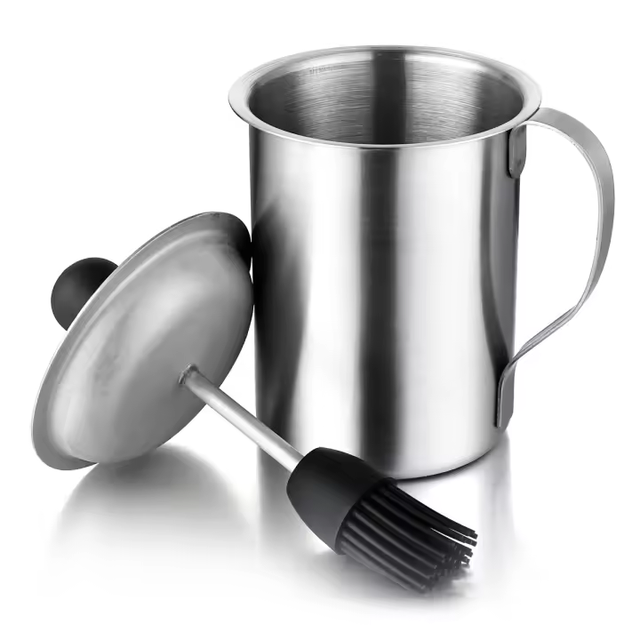 Juego De Sartén Para Salsa Y Cepillo De Pintura Leeseph En Acero Inoxidable Accesorios De Barbacoa Para Hombres Y Padres Regalos Para El Hogar - 1