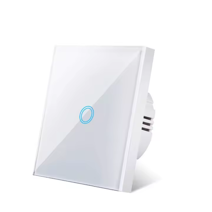 Interruptor Táctil EU AC100 240V Panel De Vidrio Templado Negro Y Blanco Sensor De Luz Para Pared Material De Control De Electrodomésticos - 1