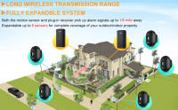 Alarma De Garaje KERUI DW9 Con Sensor De Movimiento PIR Exterior Impermeable Detector De Seguridad Para Valla De Acceso Sin Cable - details 6