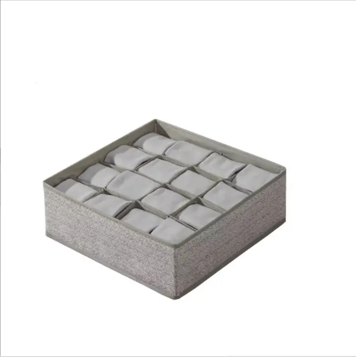 Caja de almacenamiento de ropa interior de 8 rejillas o 16 rejillas, organizador de cajones, calcetines, bufandas, armario.medida（32×32×12cm） - 1