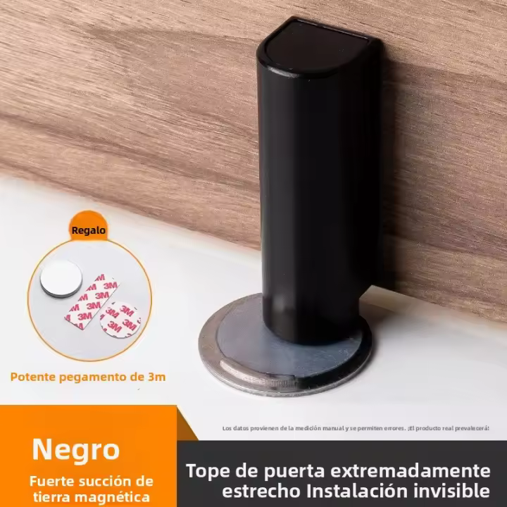 Succion De Puerta Anti-collisión SUOTEGU Para Baño Y Dormitorio Soporte Magnético Fuerte Sin Perforación En La Pared Color Multicolor Material ABS - 1