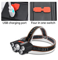 Linterna Frontal LED Recargable USB Super Brillante Con 5 Modos De Trabajo Impermeable Para Pesca De Noche Y Senderismo - details 5