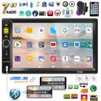 Reproductor Multimedia Para Coche 2 Din Pantalla Táctil HD 7 Pulgadas Radio MP5 Estéreo Bluetooth USB FM Autoradio Con Mirror Link - details 0