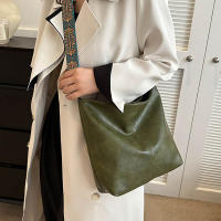 Bolso De Hombro Para Mujer Vintage De Color Sólido Moda Con Correa Ancha Y Gran Capacidad Bolso Cruzado De Estilo Buceo - details 18