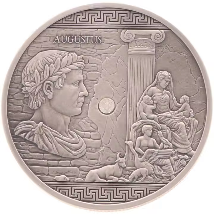 AUGUSTUS Masters of Empires 1 Oz Moneda Plata 1000 Francs Camerún 2025 - 1
